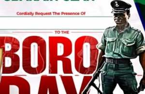 Gen Elaye Dollar Slaboh Celebrate Boro Day, URGES Niger Delta to Keep His Dream and Vision Alive.